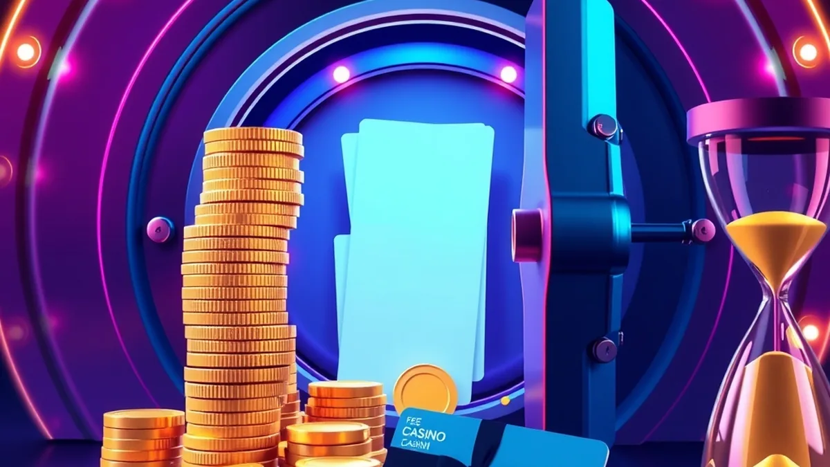 Coins and notes leaving a vault beside an hourglass showing withdrawal time